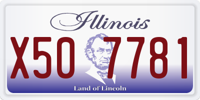IL license plate X507781