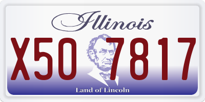 IL license plate X507817