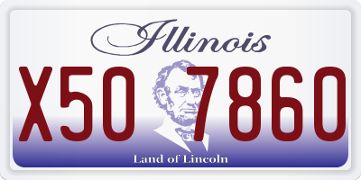 IL license plate X507860