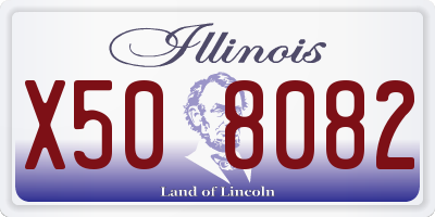 IL license plate X508082