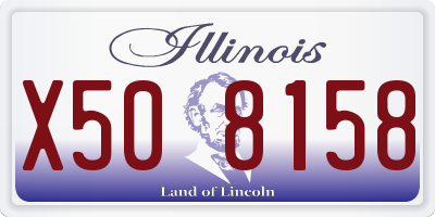 IL license plate X508158