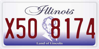 IL license plate X508174