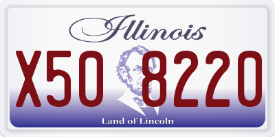 IL license plate X508220