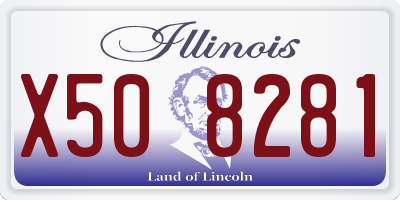IL license plate X508281