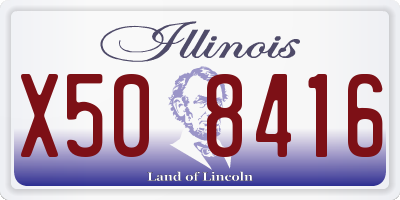 IL license plate X508416