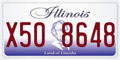 IL license plate X508648