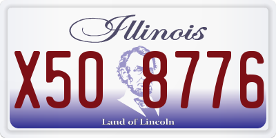 IL license plate X508776