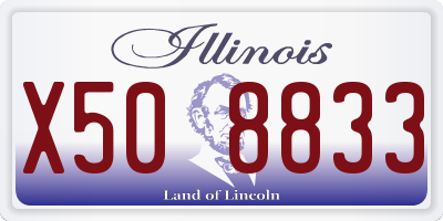 IL license plate X508833