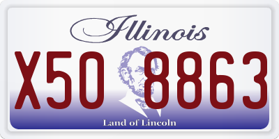 IL license plate X508863