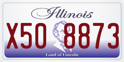 IL license plate X508873
