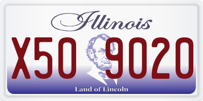 IL license plate X509020