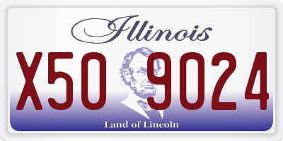 IL license plate X509024