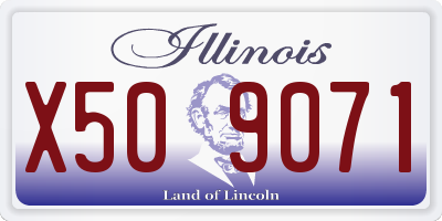 IL license plate X509071