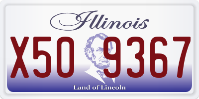 IL license plate X509367