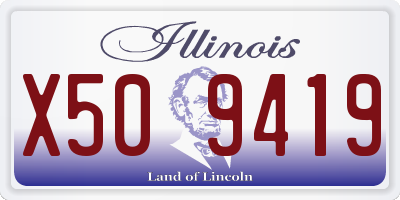 IL license plate X509419
