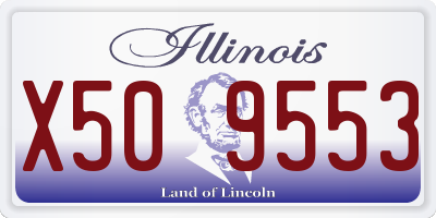 IL license plate X509553