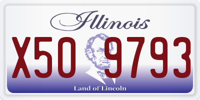 IL license plate X509793