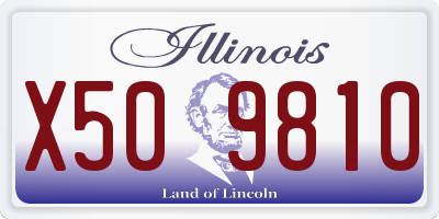 IL license plate X509810