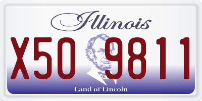 IL license plate X509811
