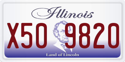 IL license plate X509820