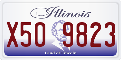 IL license plate X509823