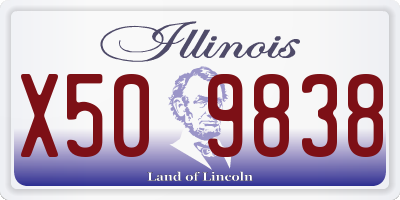 IL license plate X509838