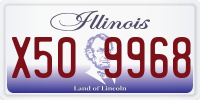 IL license plate X509968
