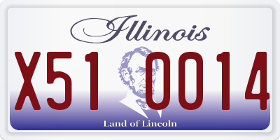IL license plate X510014