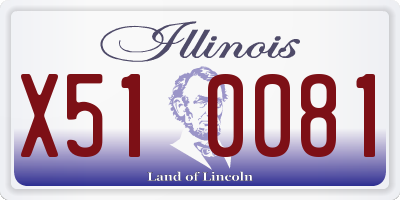 IL license plate X510081