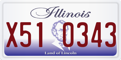 IL license plate X510343