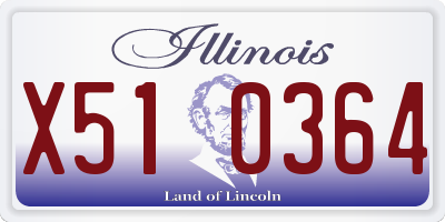 IL license plate X510364