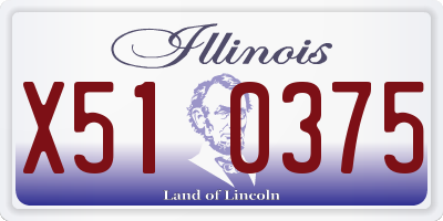 IL license plate X510375