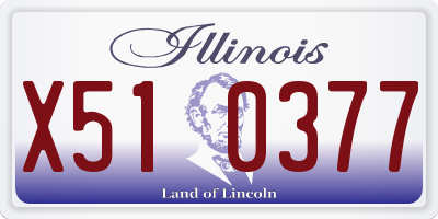 IL license plate X510377