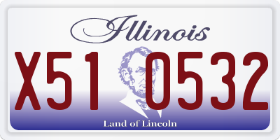 IL license plate X510532