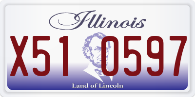 IL license plate X510597
