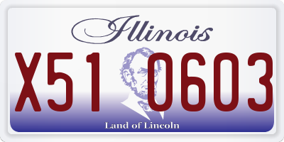 IL license plate X510603