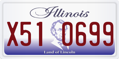 IL license plate X510699