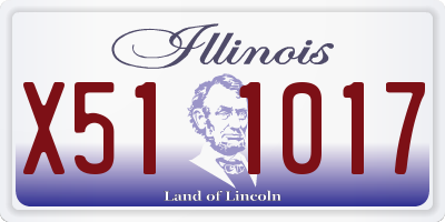 IL license plate X511017