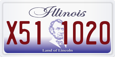IL license plate X511020