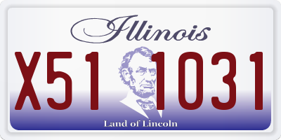 IL license plate X511031
