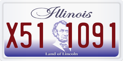 IL license plate X511091