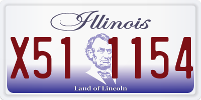IL license plate X511154