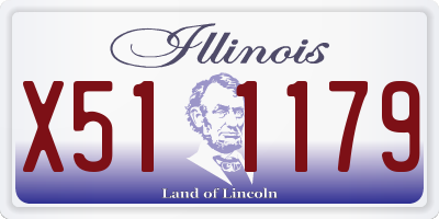 IL license plate X511179