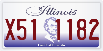 IL license plate X511182