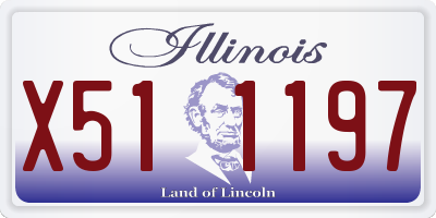 IL license plate X511197