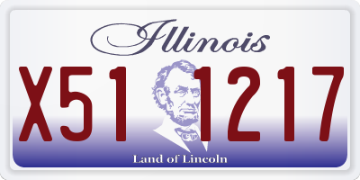 IL license plate X511217