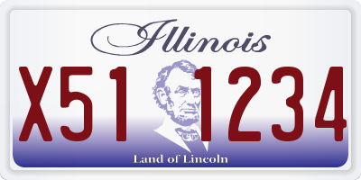 IL license plate X511234