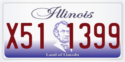 IL license plate X511399