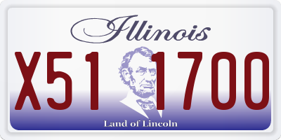 IL license plate X511700