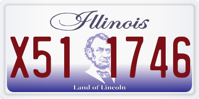 IL license plate X511746